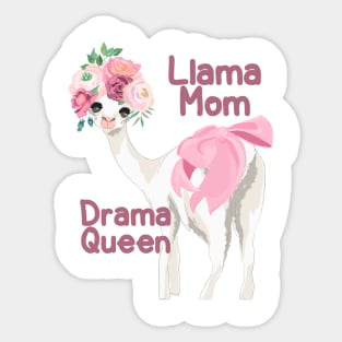 Llama Mom Drama Queen Sticker